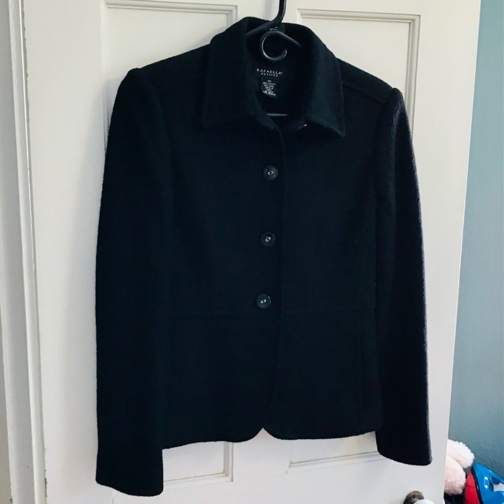 Rafaella Petite Size 6 Black Wool Suit Jacket